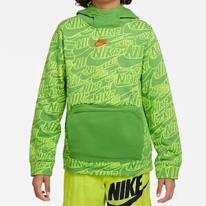 Nike Kids Lime Green Logo Hoodie